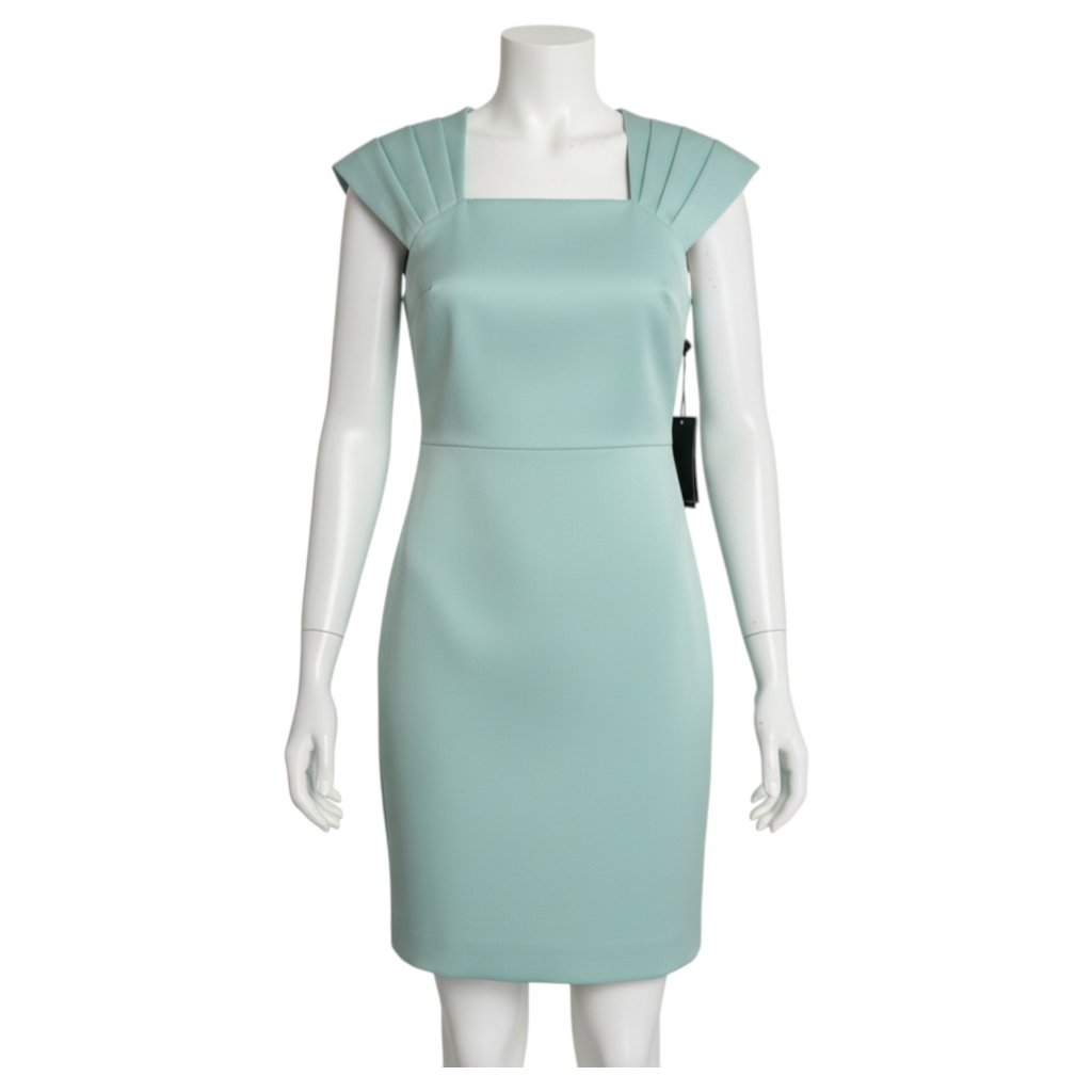 Alice + Olivia Kiro Blue Pleated Mini Dress Xs Nwt